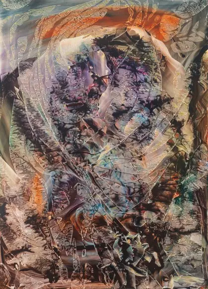 An untitled oil painting by Abraham Lincoln Walker.