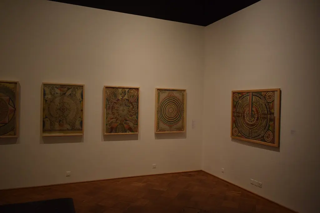 Adolf Wölfli works on the gallery wall in Bern.