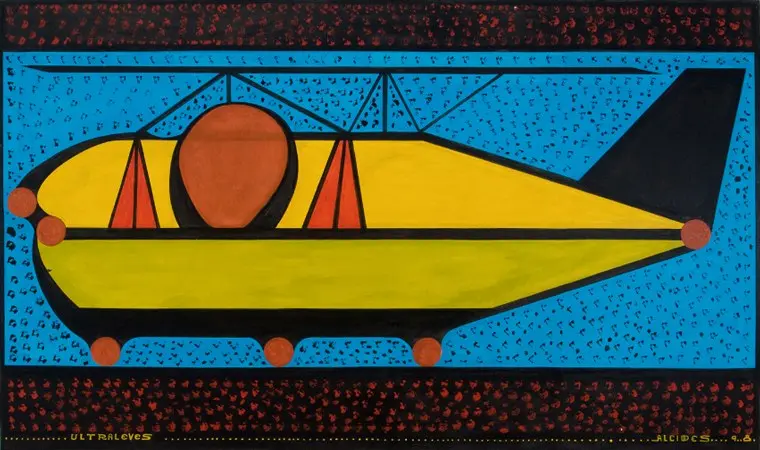 Ultraleves Ingres (1998), acrylic on canvas, signed Alcides.