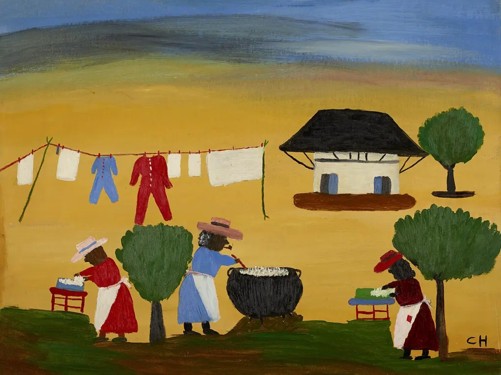 Clementine Hunter, The Wash, Minneapolis Institute of Art.