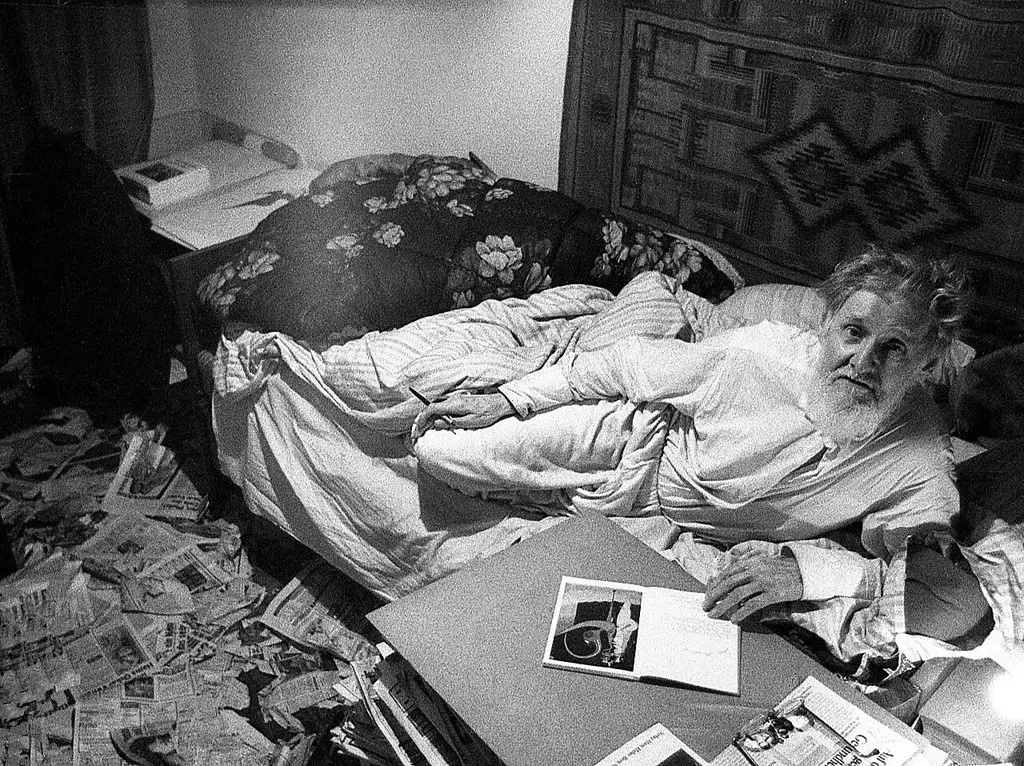 Friedrich Schröder-Sonnenstern photographed in 1974.