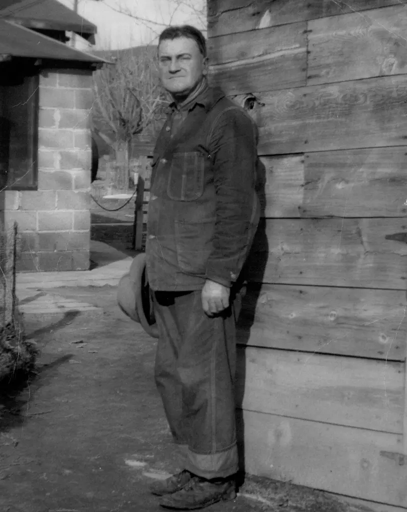 James Castle outside the family house in Idaho.