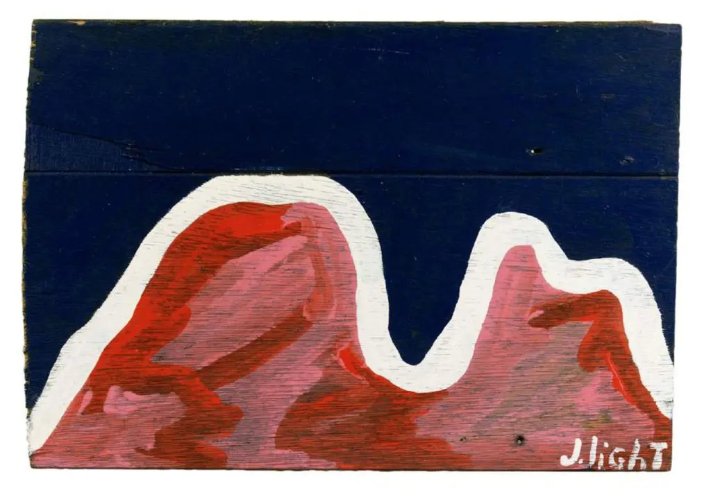 MT.2B, a 1988 painting on wood by Joe Light.