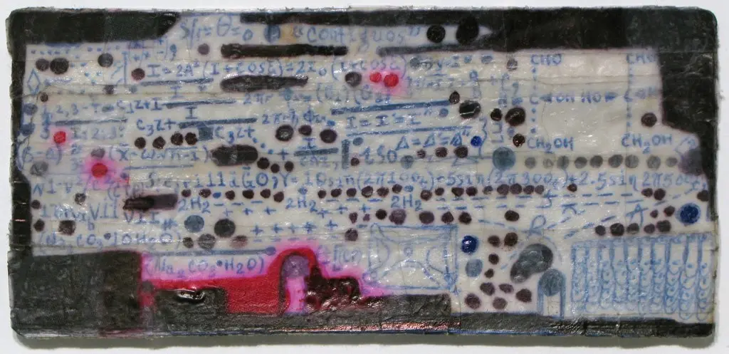 Untitled (Bar Crystals Nebula), a ballpoint formula drawing by Melvin Way from the 1990s.