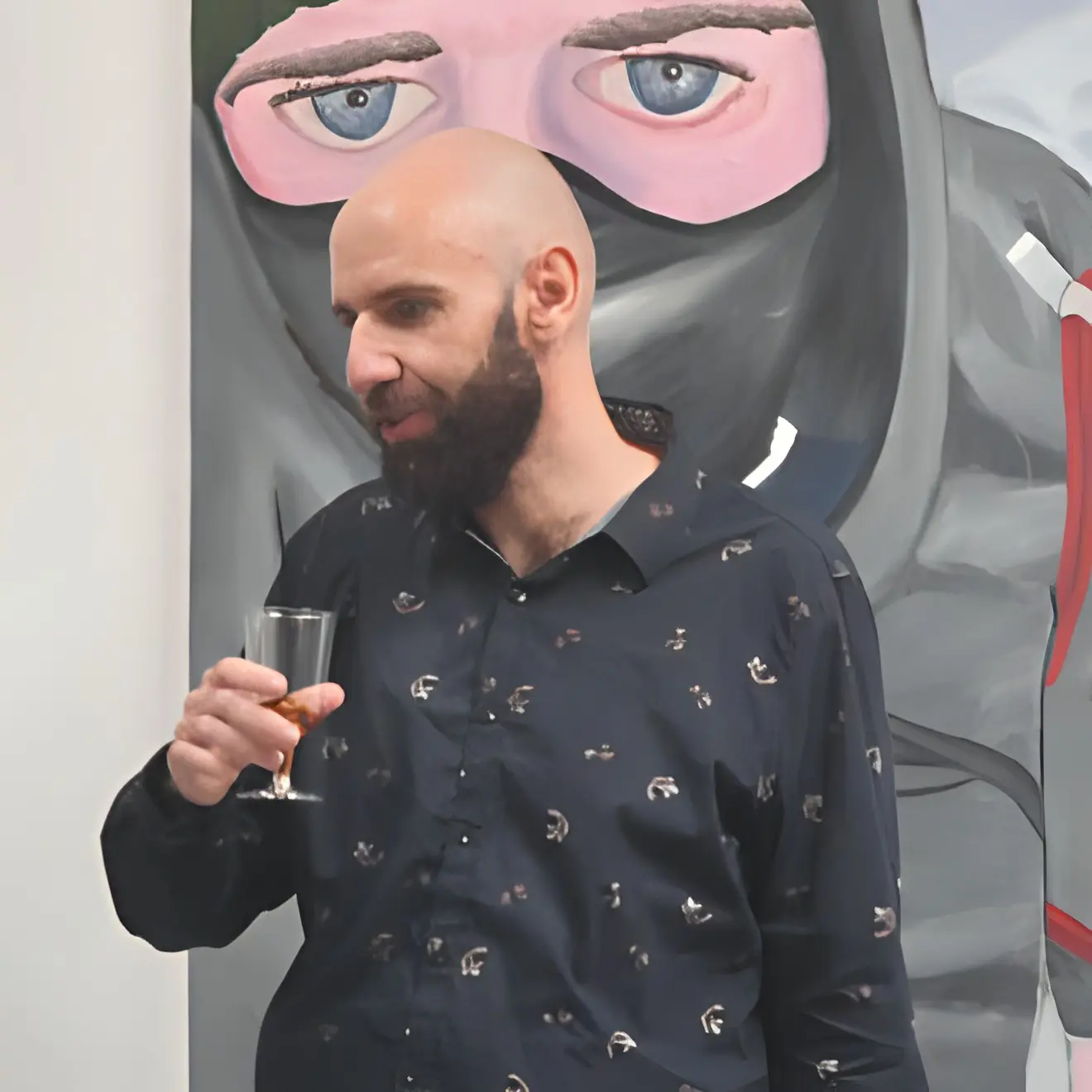 SLART, Steven Light, at an exhibition opening