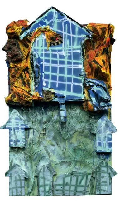 Thornton Dial's 1994 assemblage You Can't Get Away from the Shotgun House.