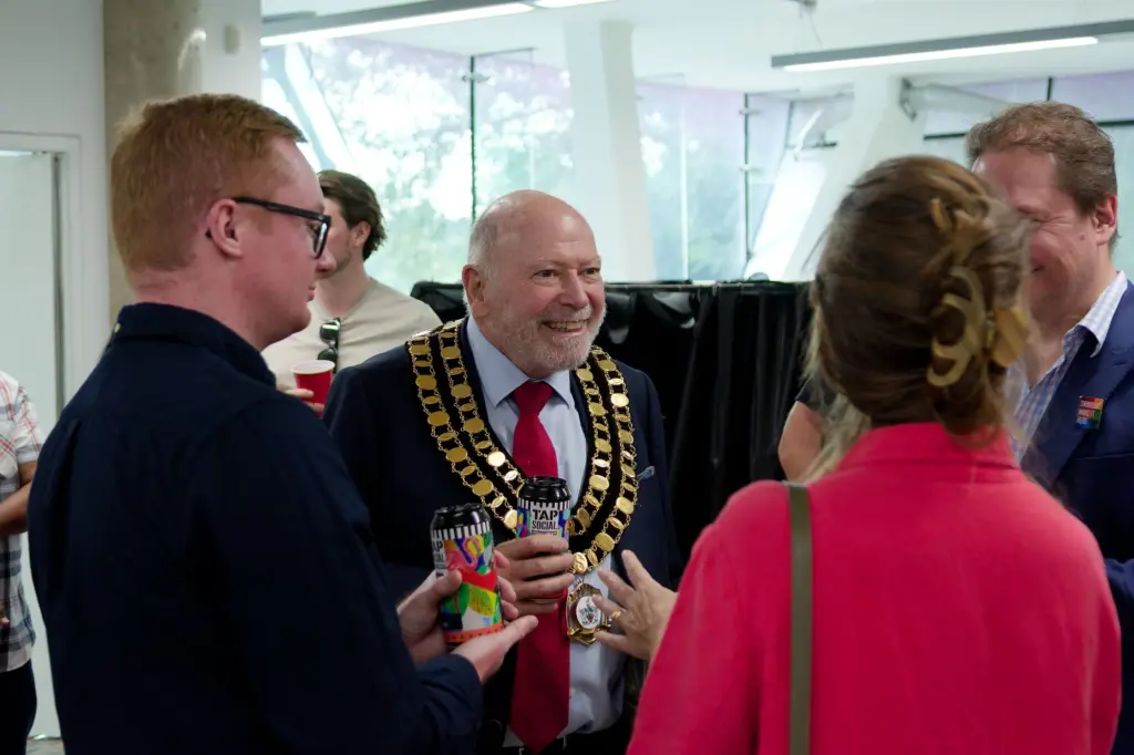 The Mayor of Swindon in conversation with guests