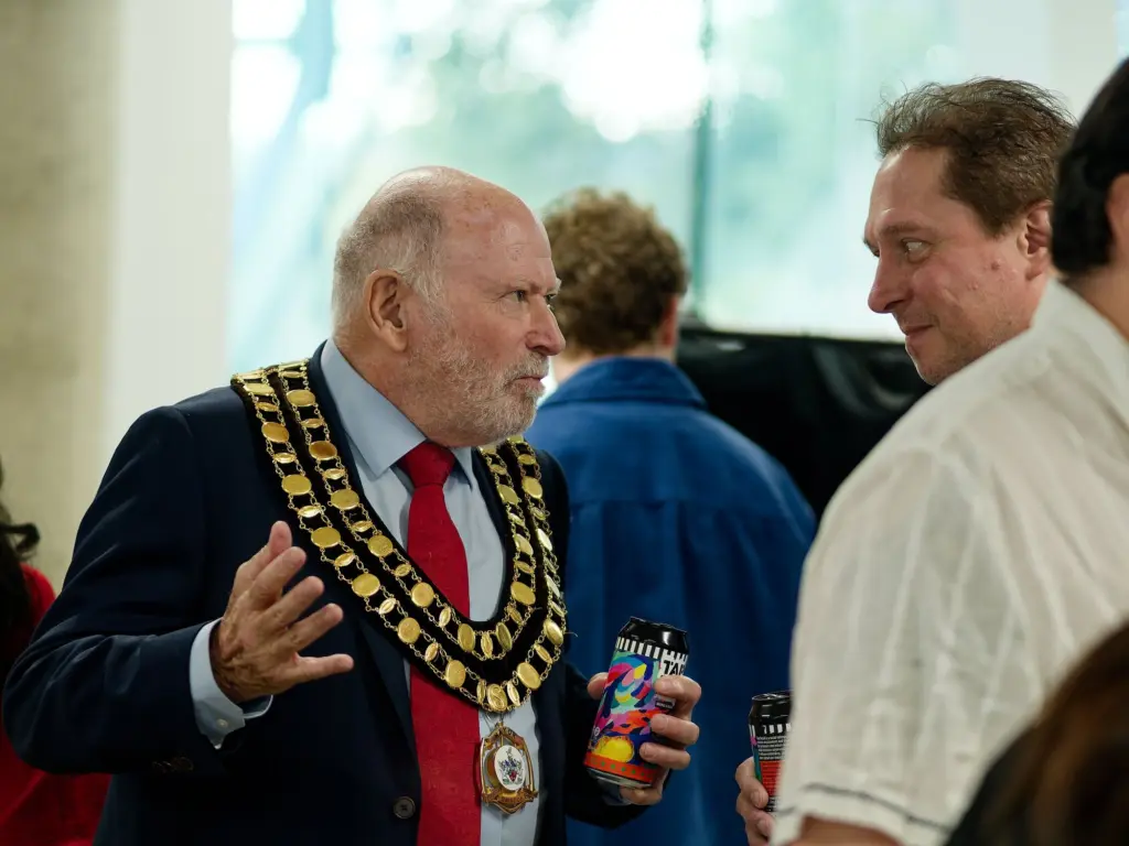 The Mayor of Swindon in conversation with guests
